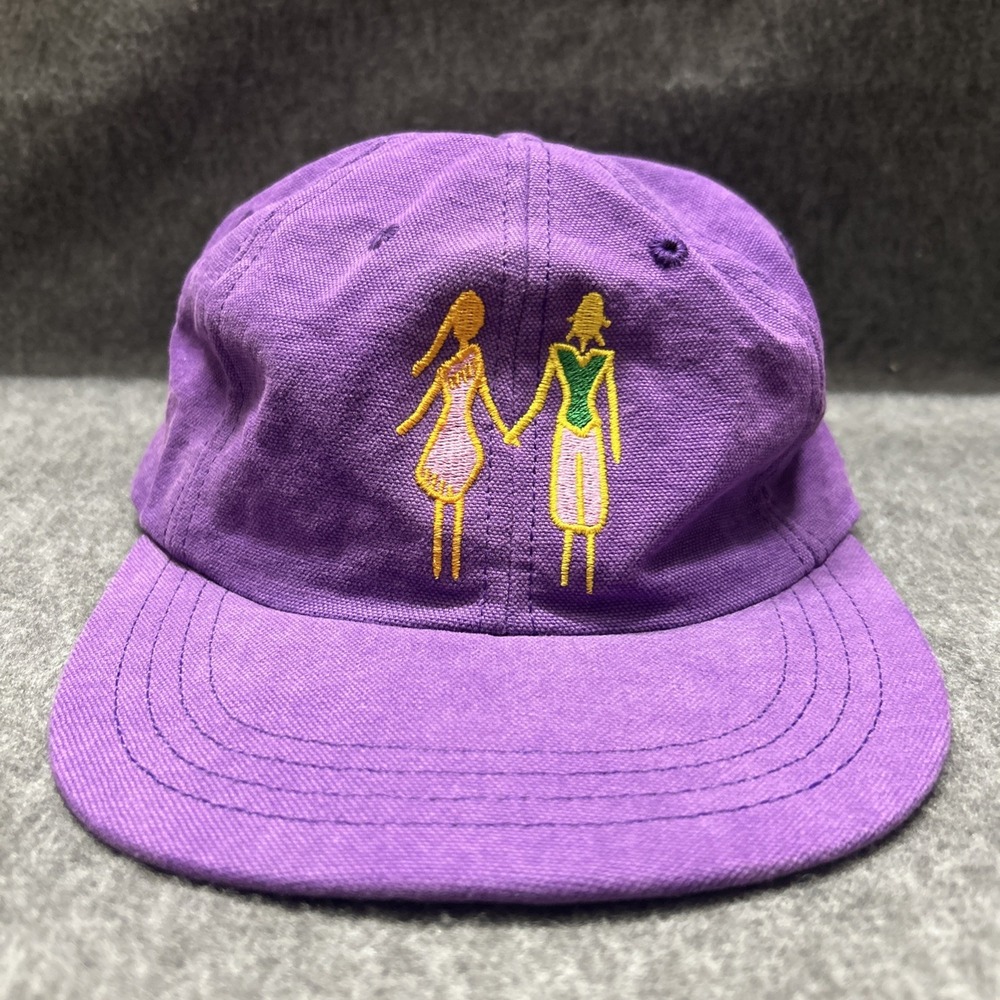 Vtg Pocahontas Hat Adult One Size Purple Disney Princess Fairytale Cap USA Made